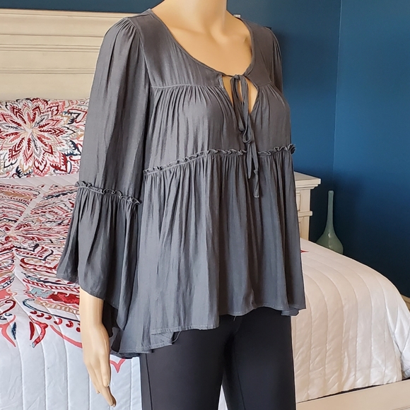 FREE PEOPLE BOHO BLOUSE SZ Sm - Picture 2 of 15